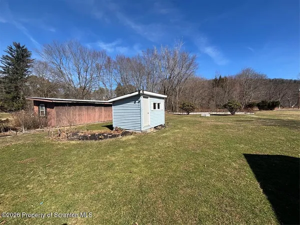 a view of a backyard