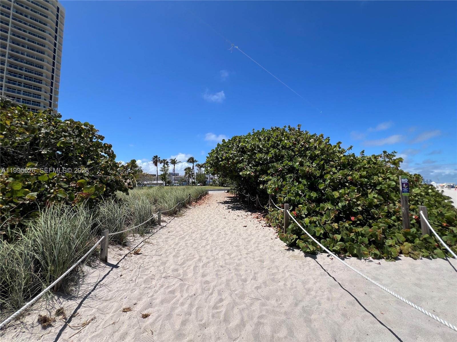 330 74th Street, Unit 5 Miami Beach, FL 33141 - Photo 17 of 19 a view of a pathway with a flower garden