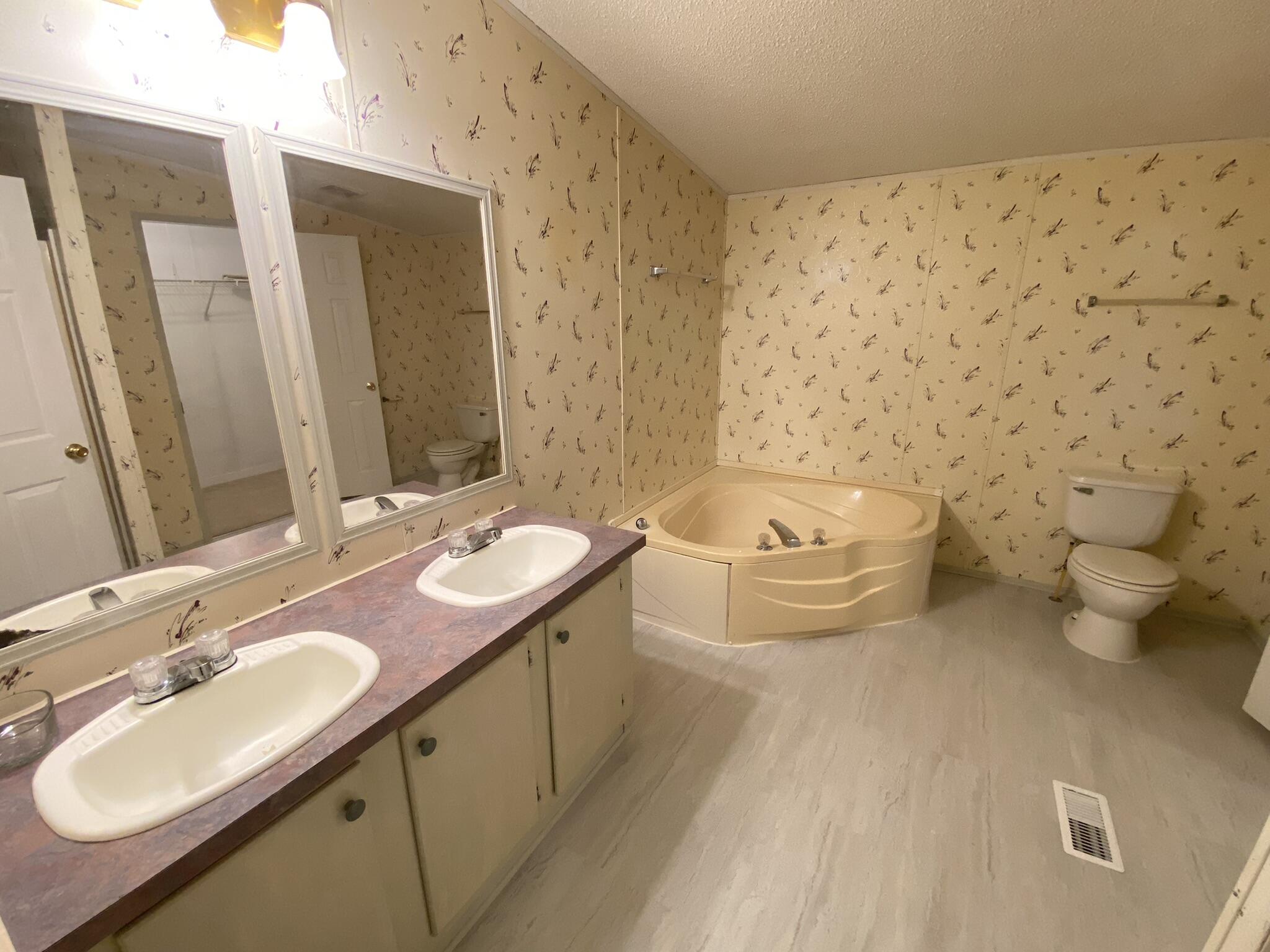 759 Briar Ridge Road Henry, VA 24102 - Photo 11 of 26 a bathroom with a sink a toilet a mirror and shower curtain