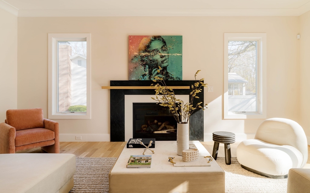 234 Valley Road Needham, MA 02492 - Photo 8 of 42 a living room with furniture and a fireplace