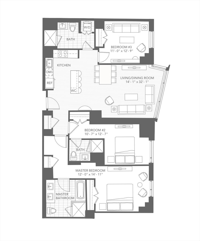 580 Washington Street, Unit PH5 Boston, MA 02111 - Photo 24 of 37 a black and white photo of a painting