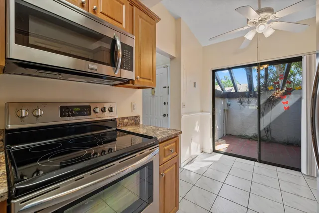 a view of a garden from a window