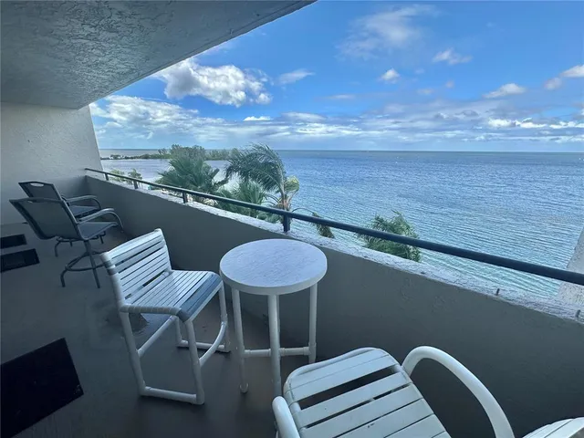 a view of a city from a terrace