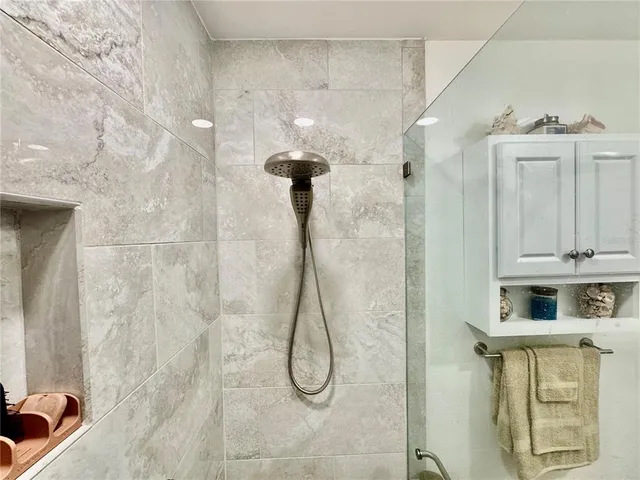 a view of a bathroom shower
