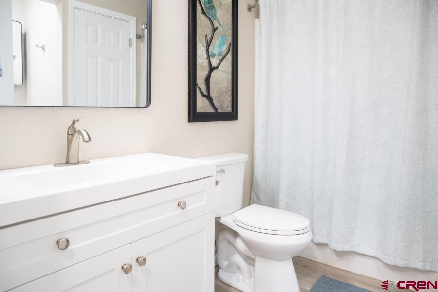490 6403 Road Montrose, CO 81403 - Photo 25 of 40 a bathroom with a toilet a sink and mirror