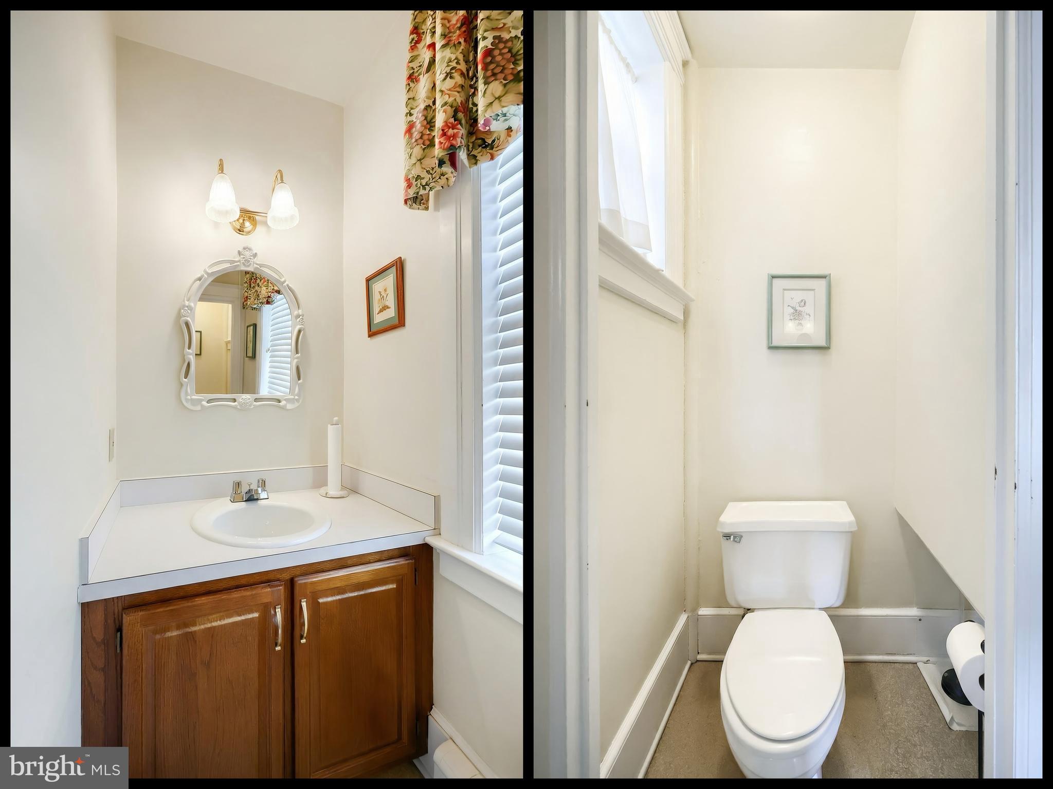 119 Baltimore Street Hanover, PA 17331 - Photo 15 of 26 a bathroom with a toilet a sink and mirror