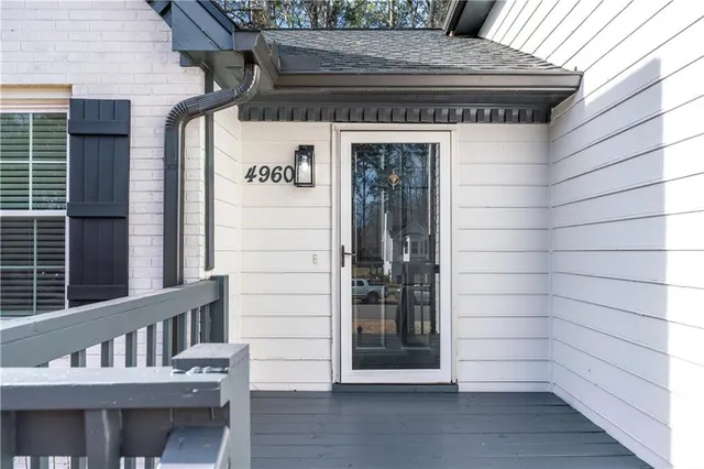 a view of front door of house