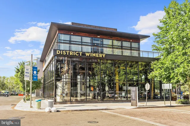 a front view of a building with street