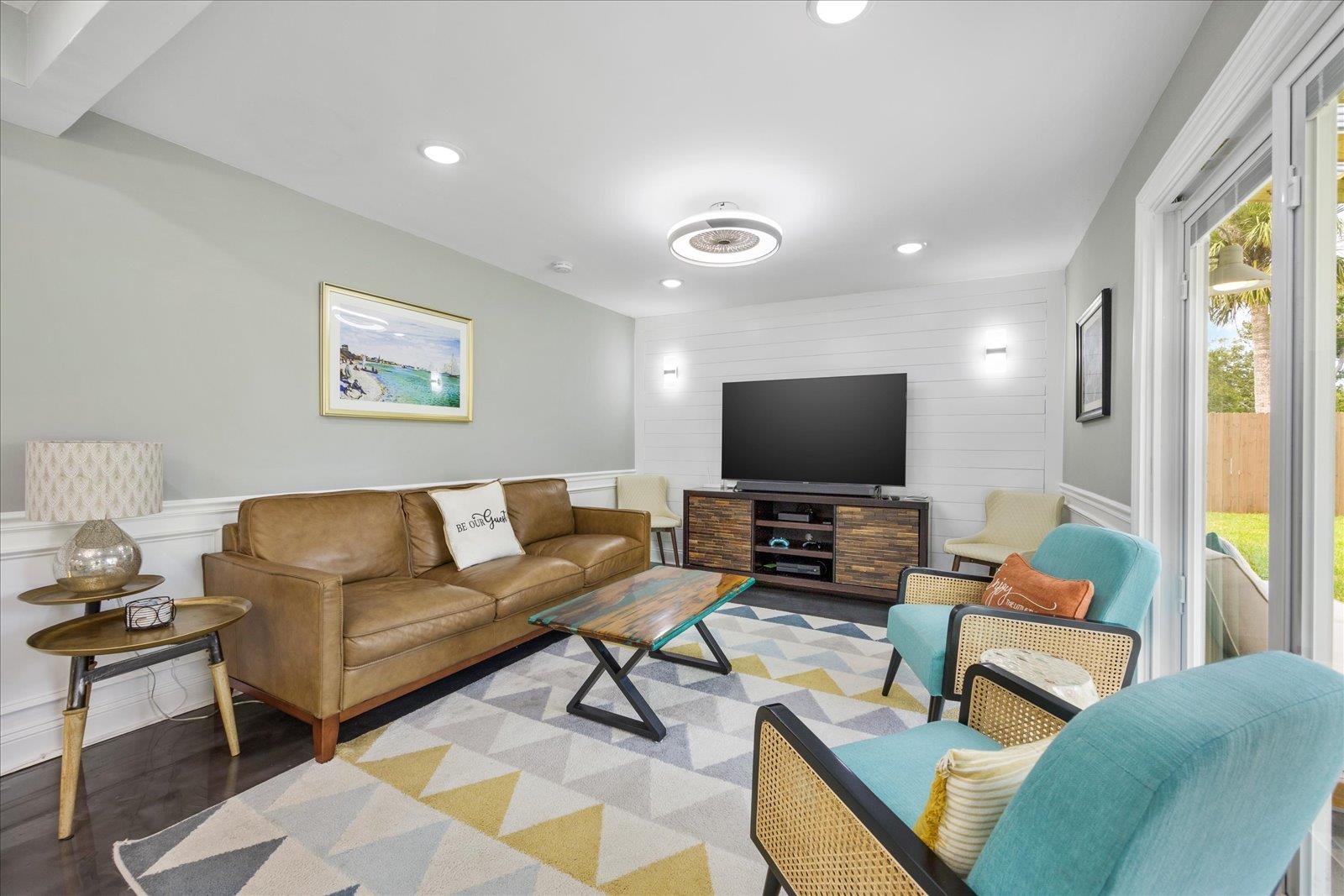 12 Dallyon Avenue St. Augustine, FL 32080 - Photo 14 of 60 a living room with furniture and a flat screen tv