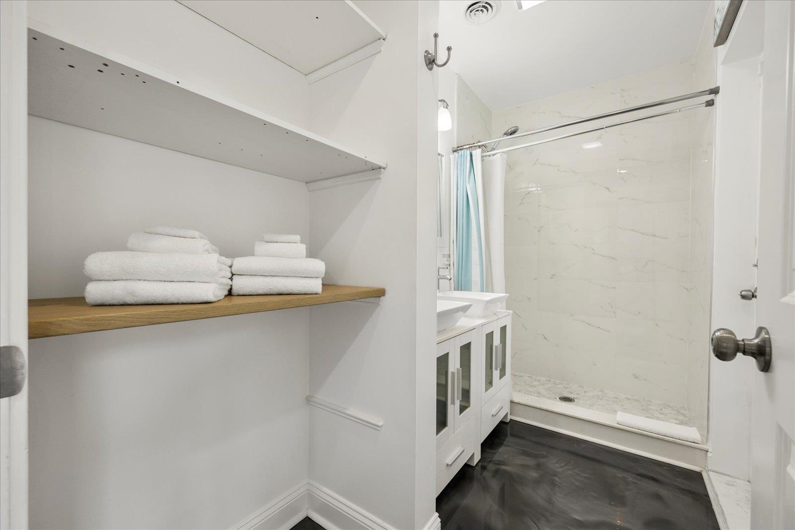 12 Dallyon Avenue St. Augustine, FL 32080 - Photo 26 of 60 a bathroom with a shower and a sink