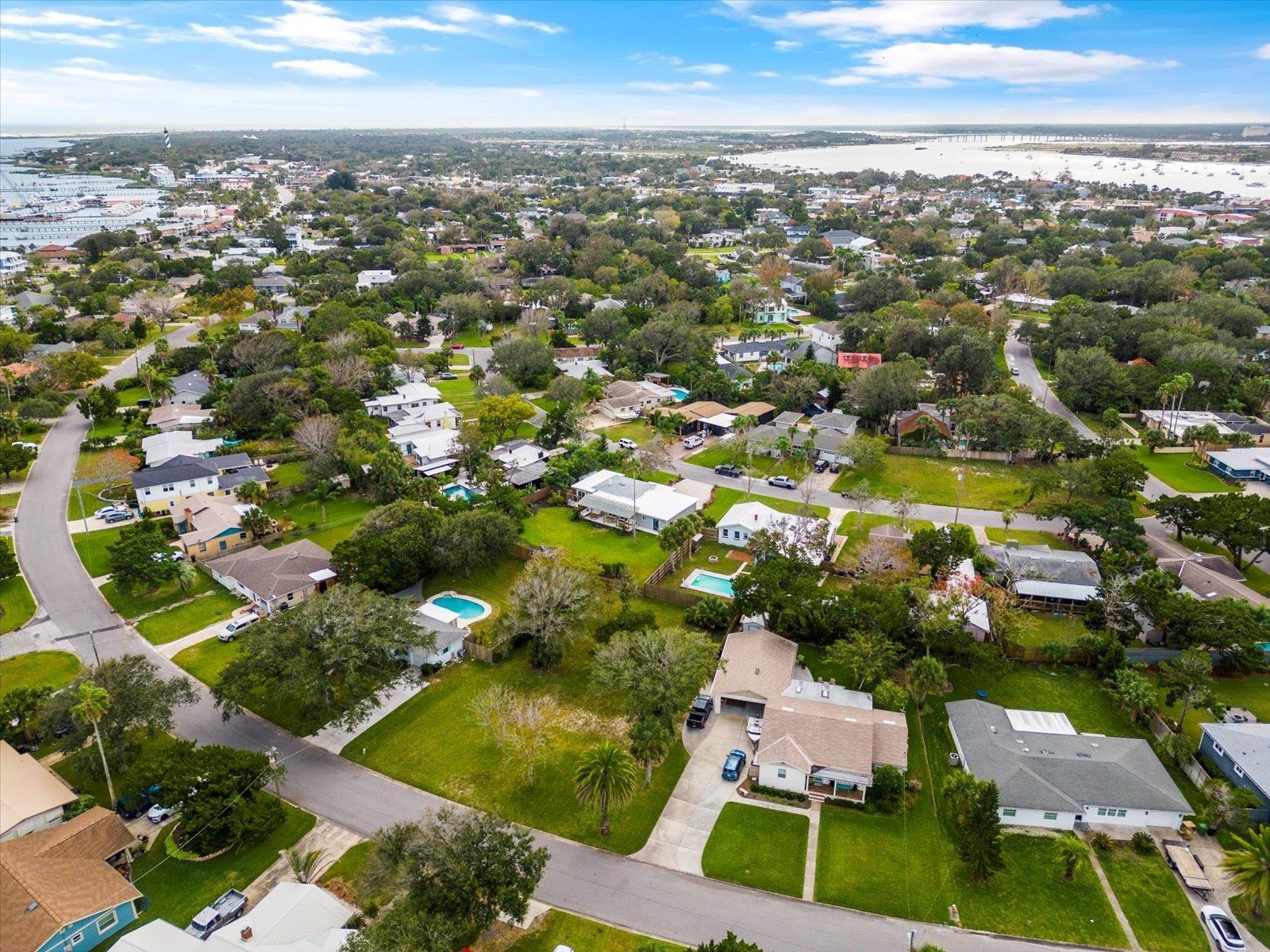 12 Dallyon Avenue St. Augustine, FL 32080 - Photo 53 of 60 an aerial view of residential houses with outdoor space