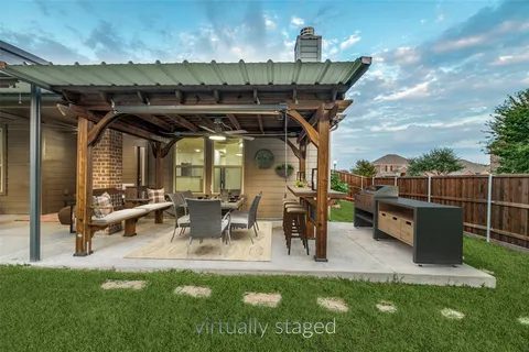 a view of outdoor space with seating