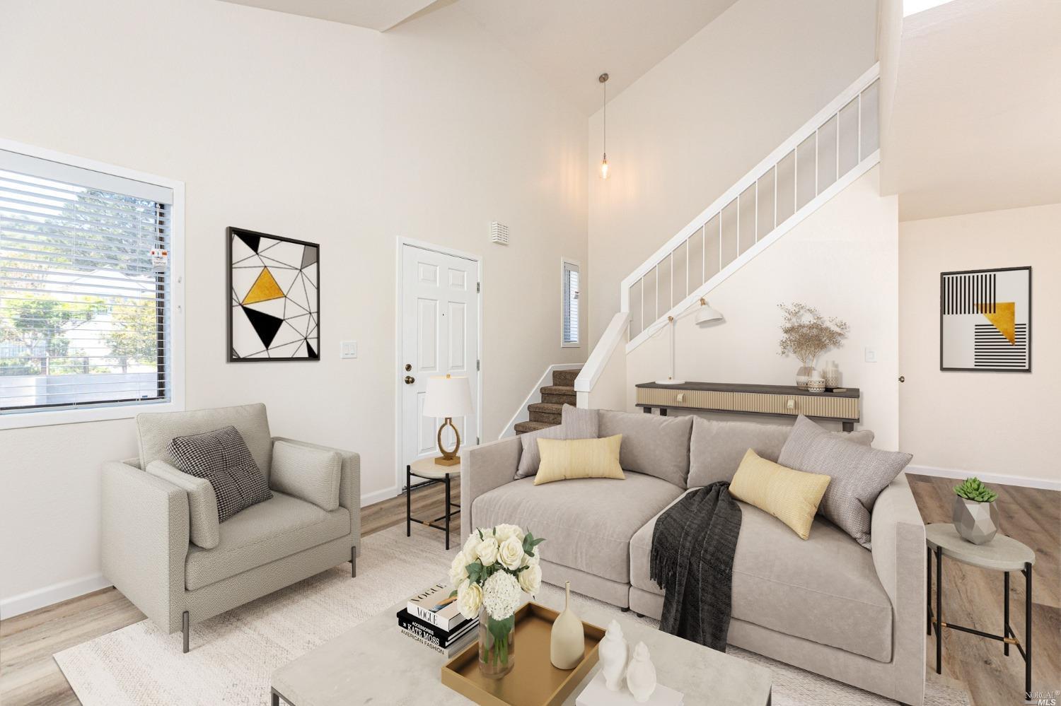 199 Cypress Place Sausalito, CA 94965 - Photo 2 of 12 a living room with furniture and wooden floor