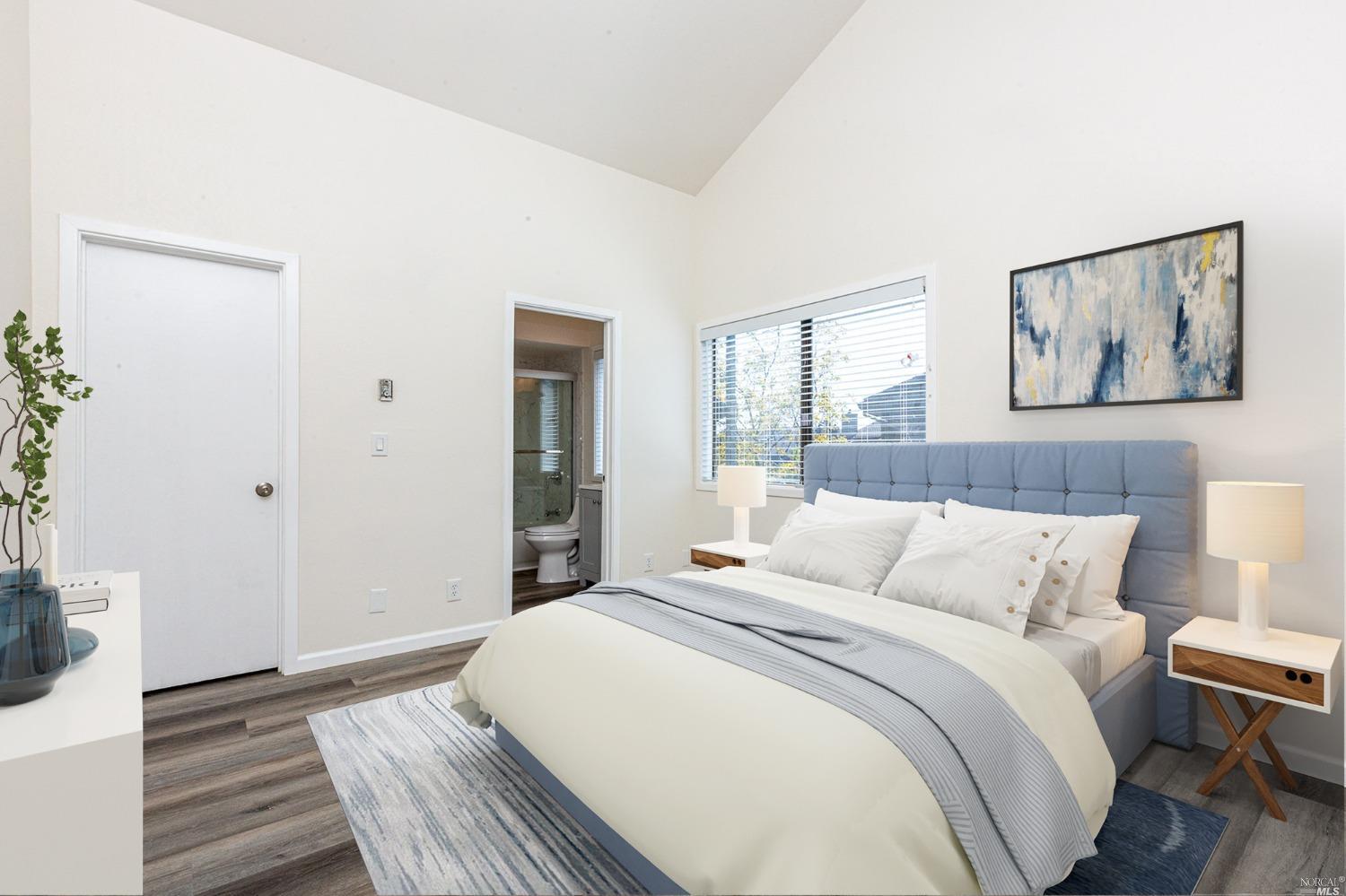 199 Cypress Place Sausalito, CA 94965 - Photo 5 of 12 a bedroom with a bed and a couch