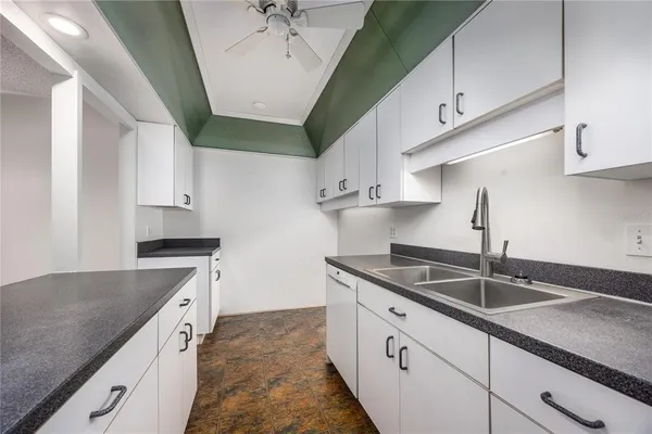 a front view of a building with balcony