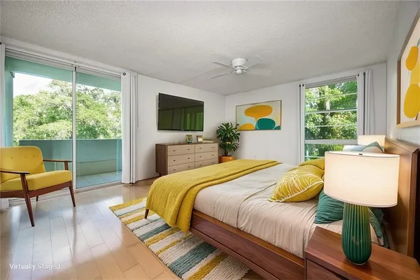 a view of an empty room with glass door