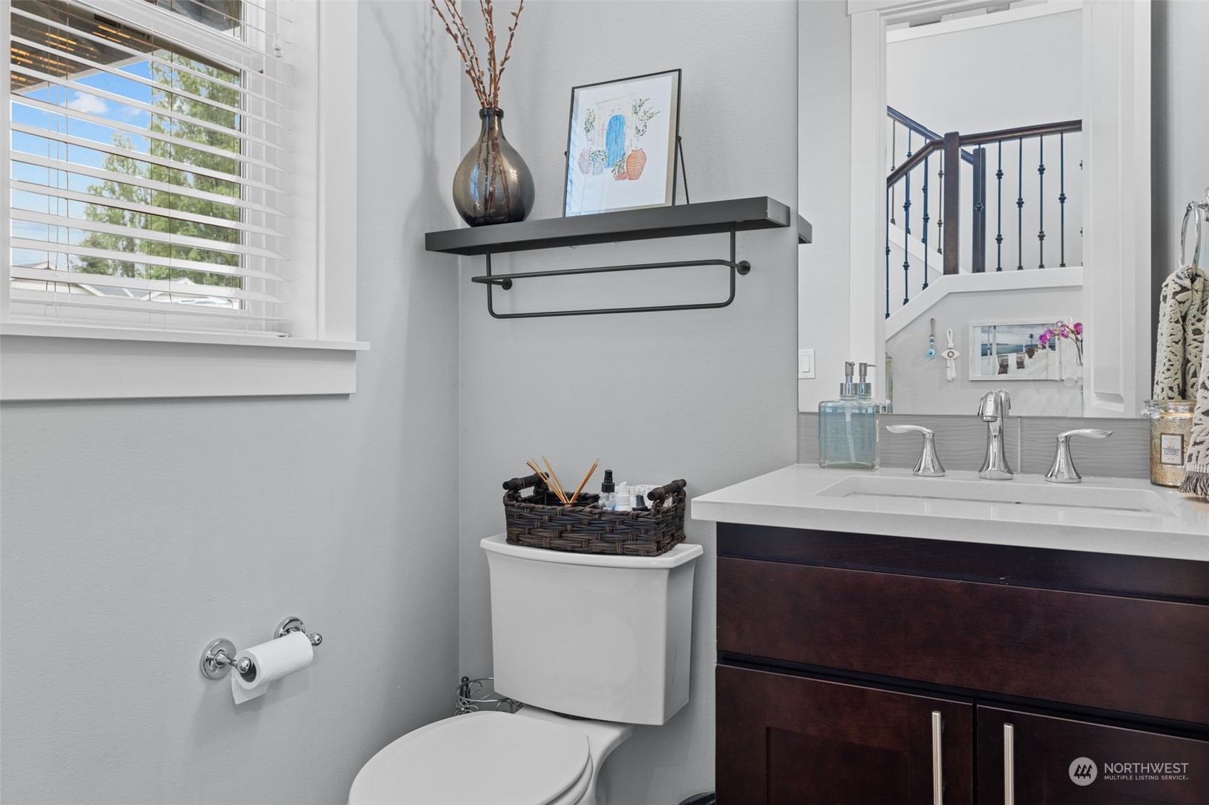 21815 86th Place West Edmonds, WA 98026 - Photo 14 of 25 a bathroom with a toilet a sink and a window