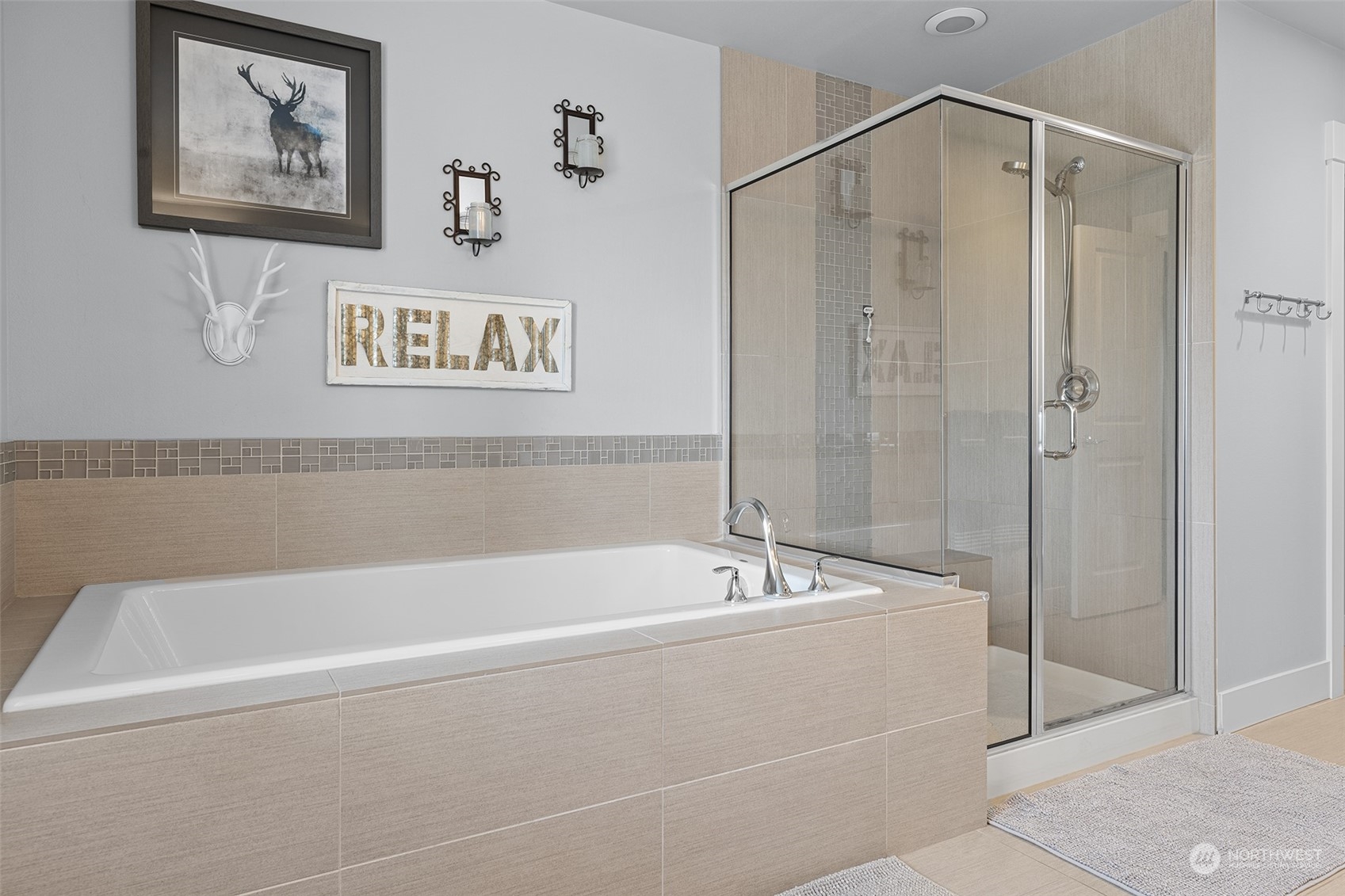 21815 86th Place West Edmonds, WA 98026 - Photo 18 of 25 a bathroom with a bathtub and a shower