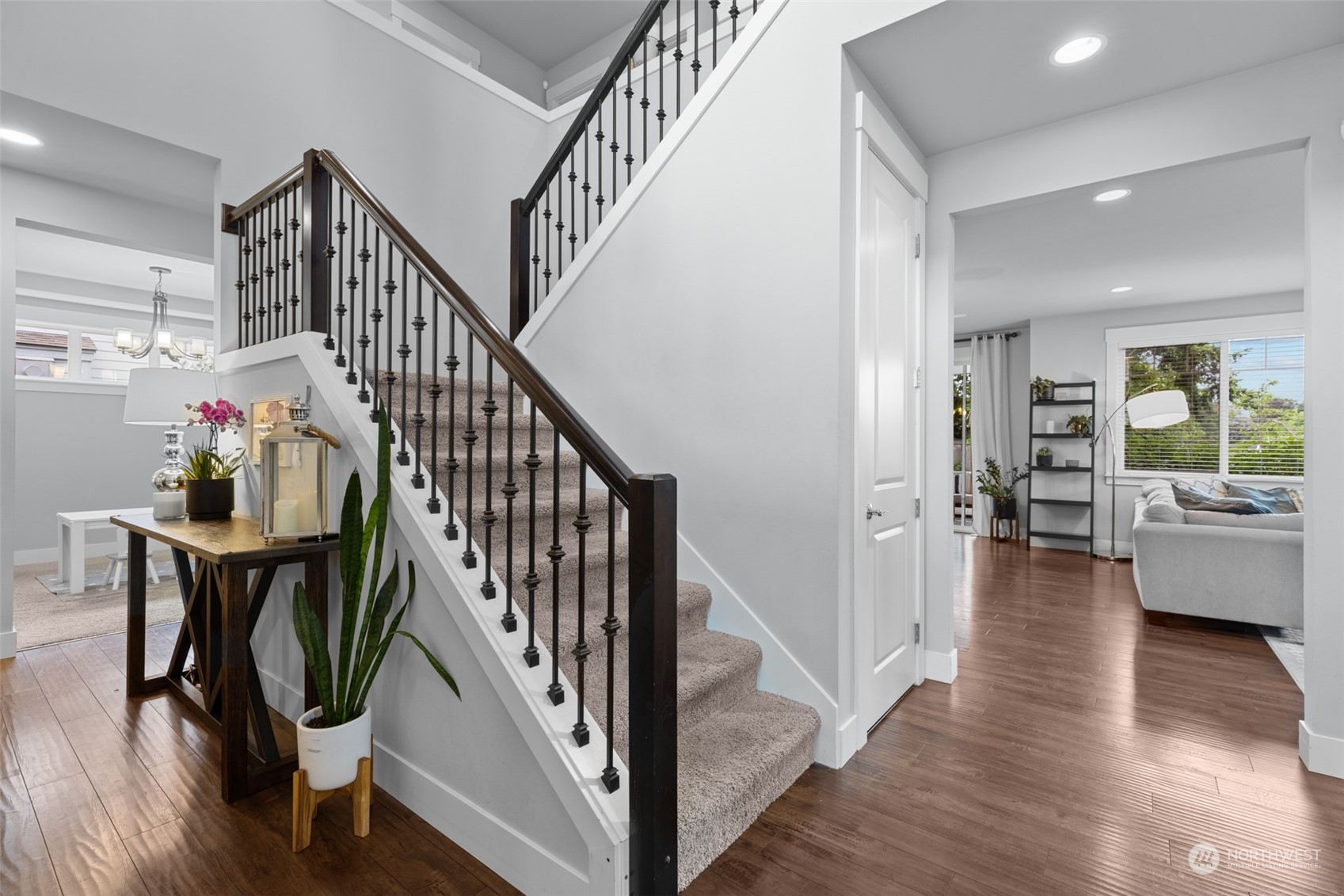 21815 86th Place West Edmonds, WA 98026 - Photo 5 of 25 a view of entryway and hall with wooden floor