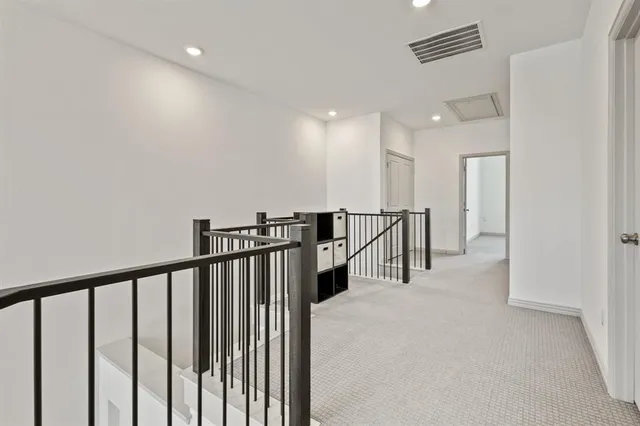 a view of hallway with stairs