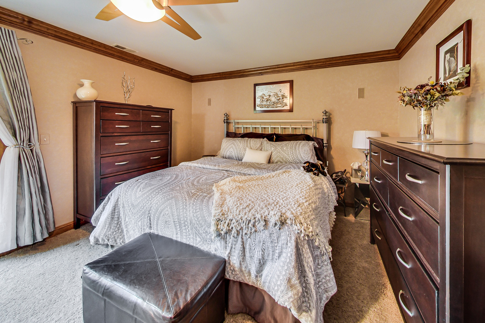 224 Perth Road Cary, IL 60013 - Photo 15 of 39 a bedroom with a bed and a dresser