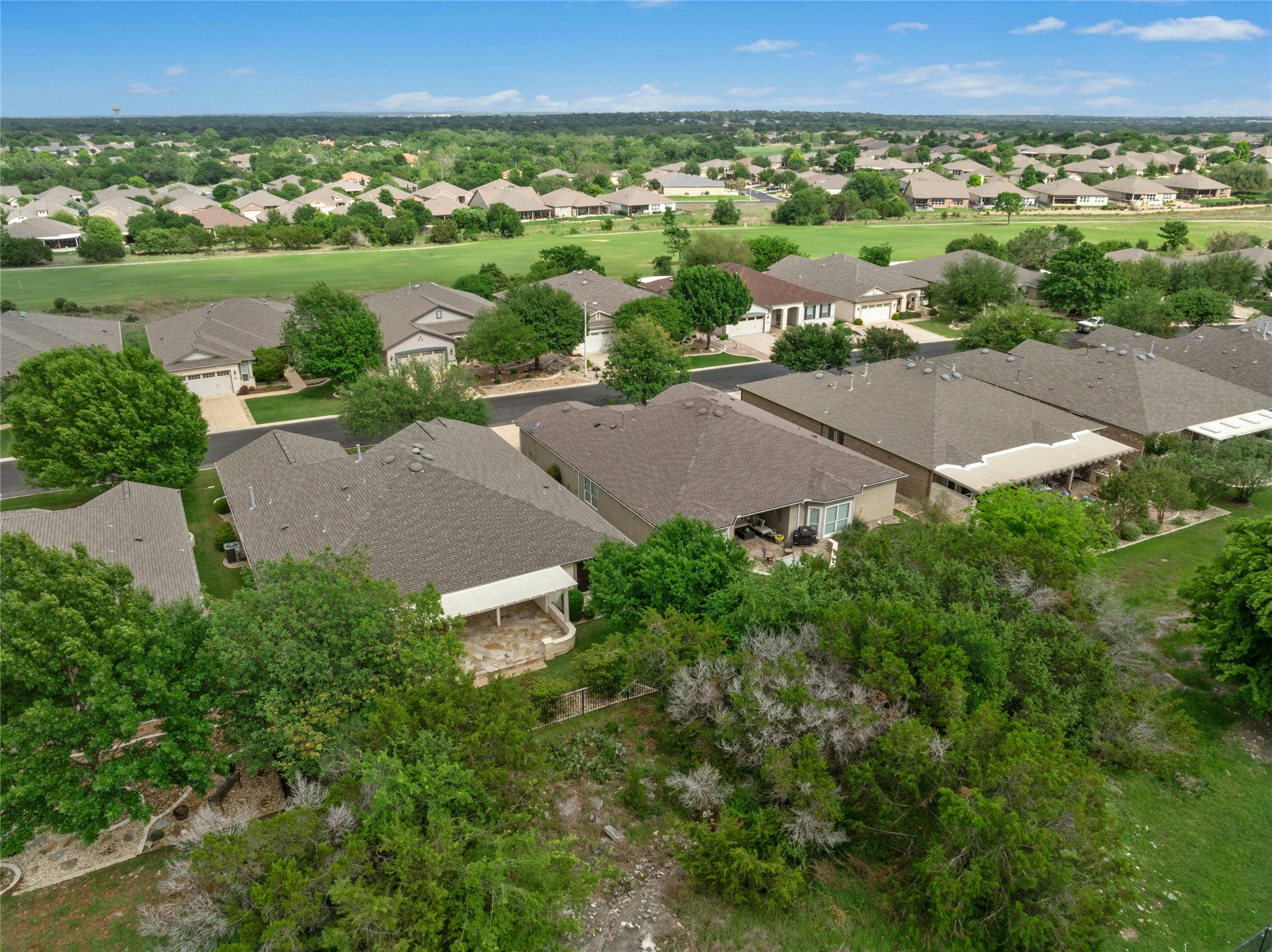 227 Duck Creek Lane Georgetown, TX 78633 - Photo 31 of 40 an aerial view of a house with a garden
