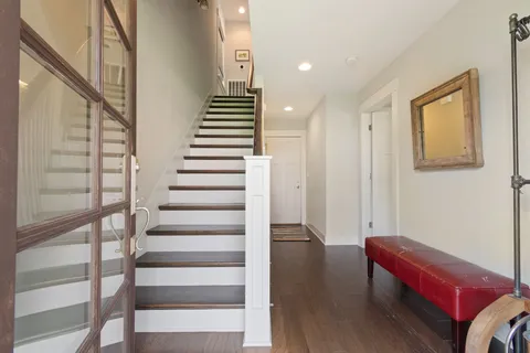 a view of entryway with stairs