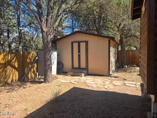 a view of a yard with snow