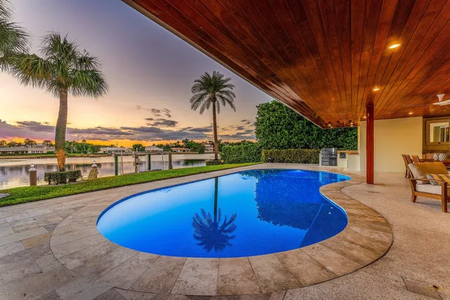 a view of a backyard with a garden