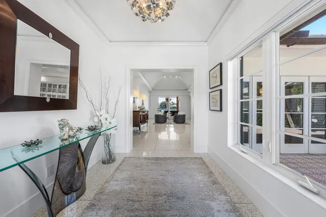 a view of a living room and hardwood floor