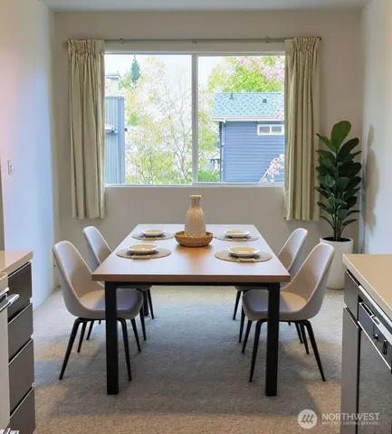a kitchen with a sink stove and refrigerator