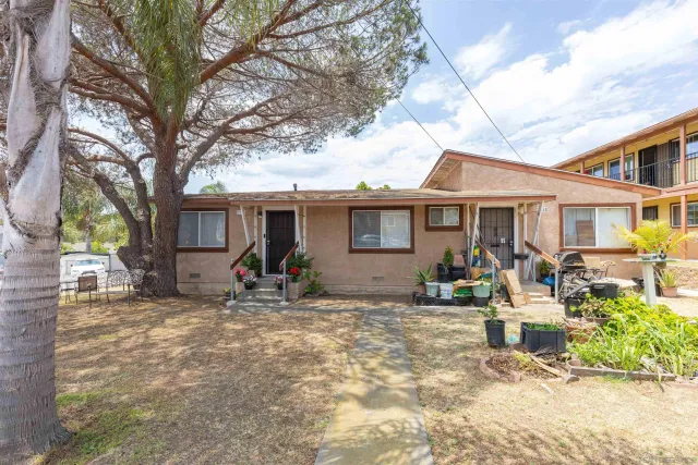 a view of a house with a patio