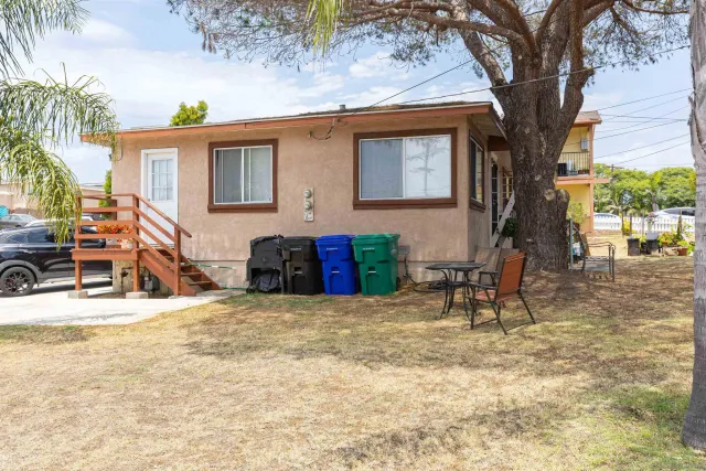 a view of a house with patio