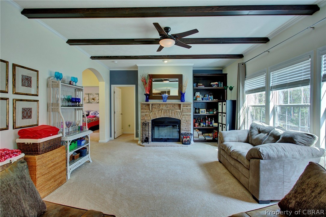 1496 Elsom Mascot Road Mattaponi, VA 23110 - Photo 14 of 33 a living room with furniture and a fireplace