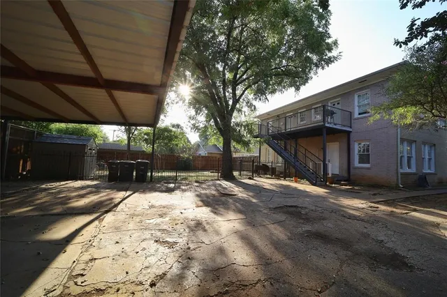 a view of a house with a patio