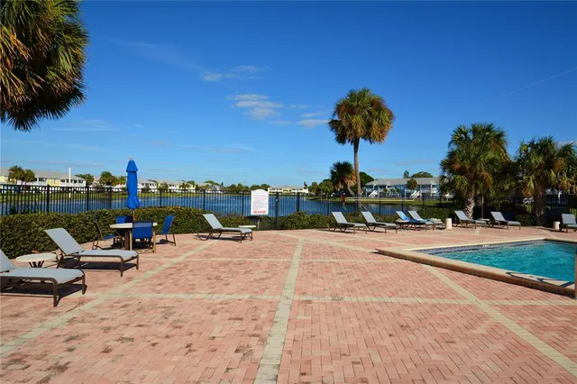 a view of a lake with houses