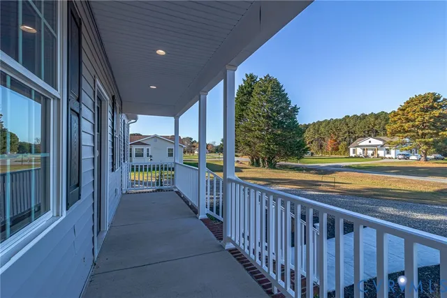 a view of a porch with a sink