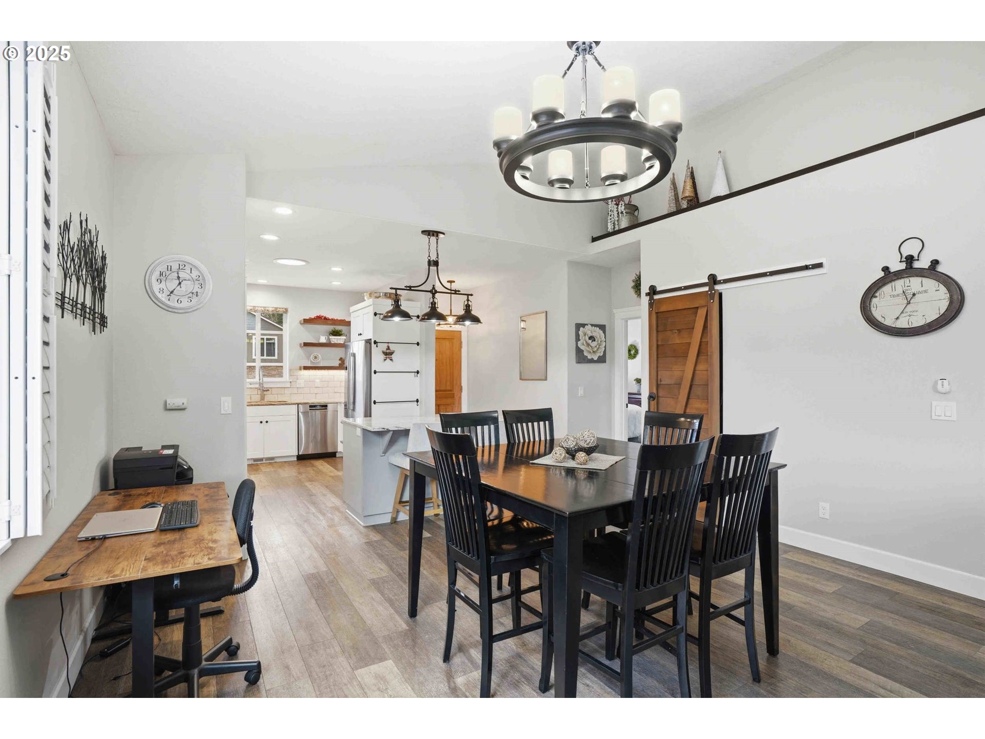 112 Summit View Avenue Southeast Salem, OR 97306 - Photo 16 of 47 a view of a dining room with furniture and chandelier