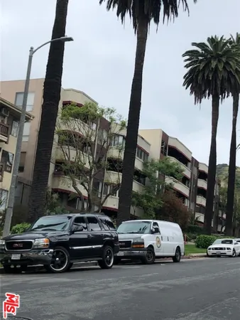 a car parked in front of a building