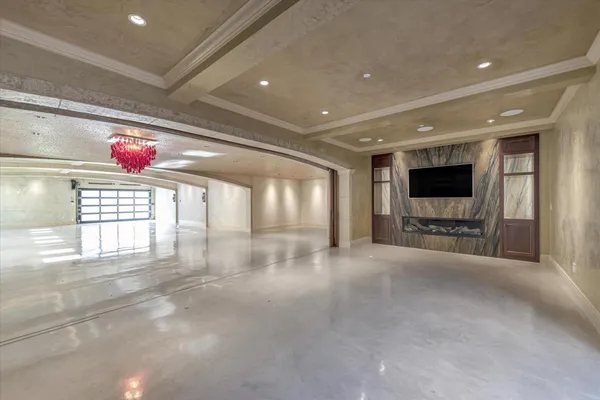 a view of livingroom with a fireplace