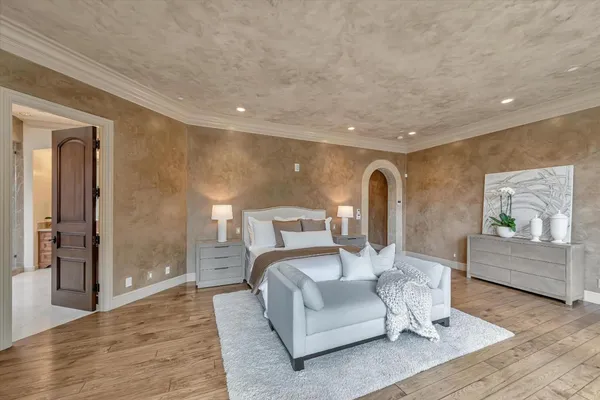 a view of a balcony with a door