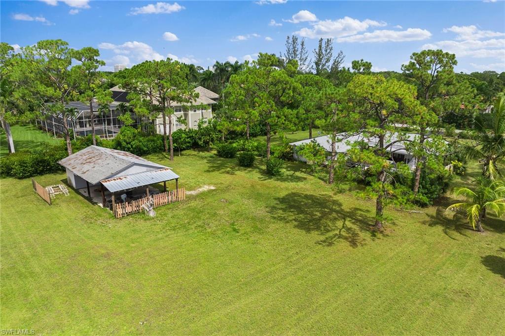 124 Eugenia Drive Naples, FL 34108 - Photo 9 of 20 a view of a swimming pool with a yard and large trees
