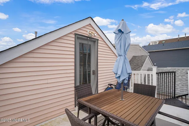 a front view of a house with patio