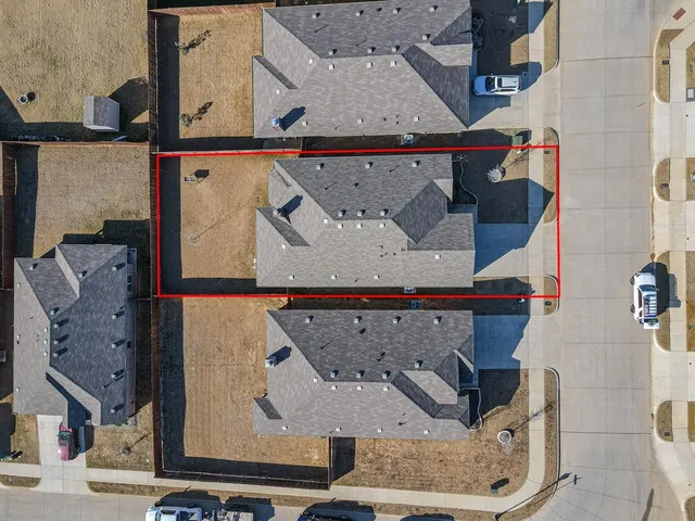 an aerial view of a fireplace