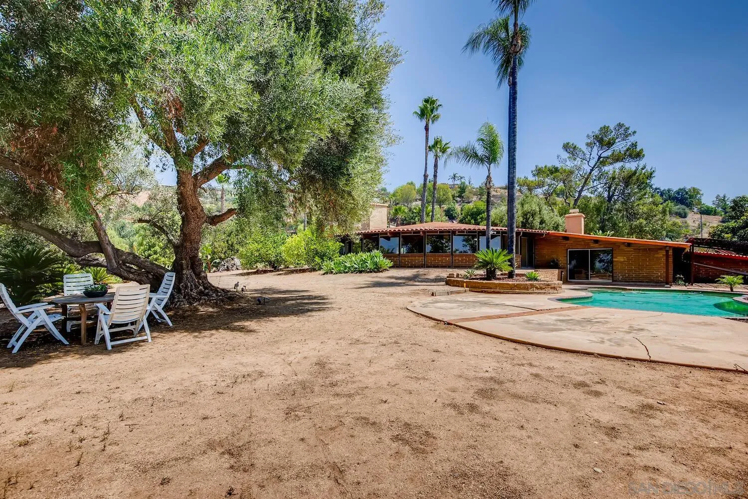 14565 High Valley Road Poway, CA 92064 - Photo 25 of 28 a view of a yard with a table and chairs