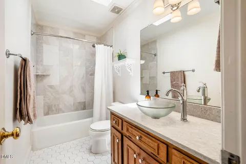 a view of a bathtub in a bathroom