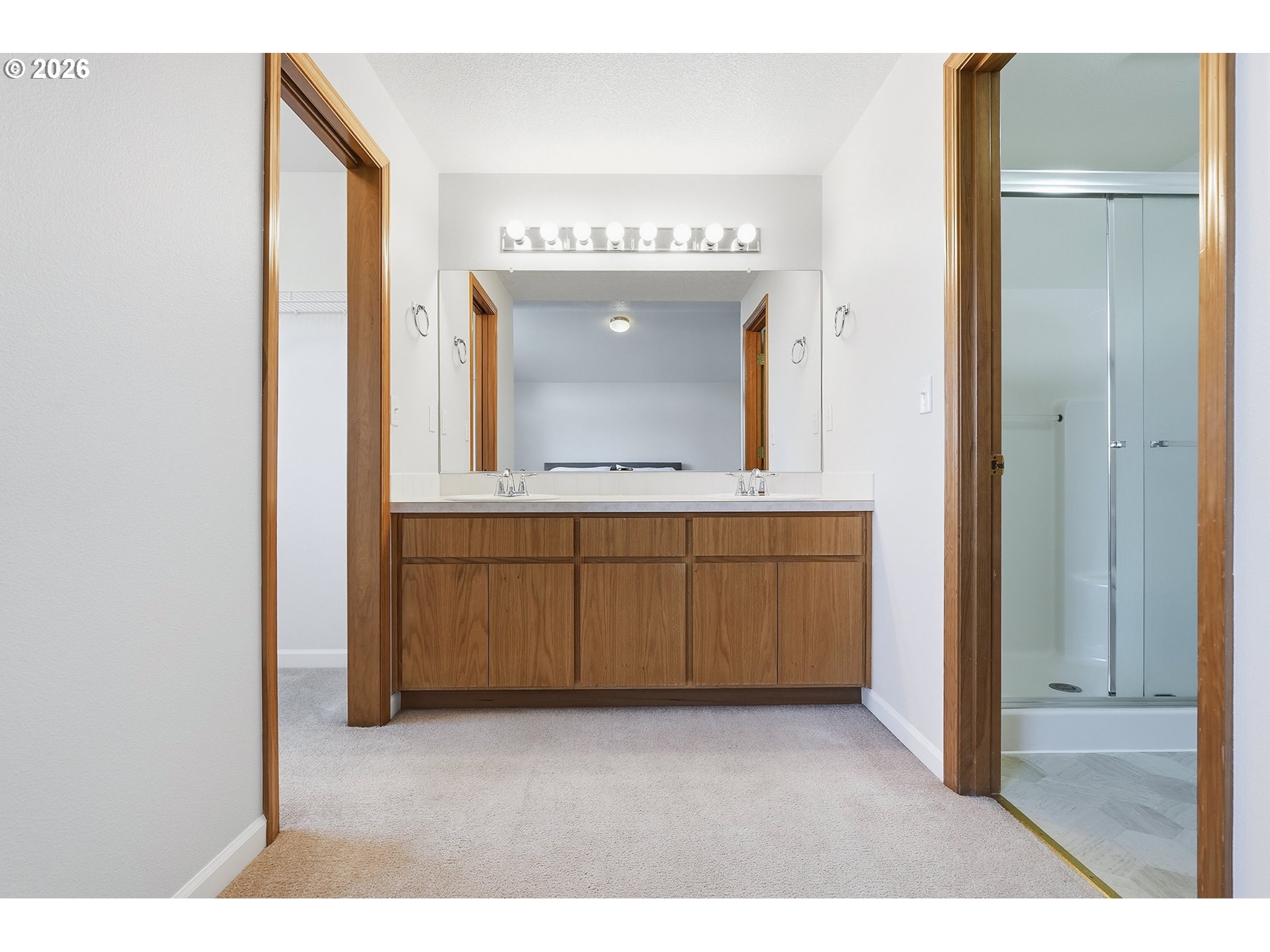 1579 Southwest 213th Avenue Beaverton, OR 97003 - Photo 35 of 48 a bathroom with a sink a mirror and a vanity