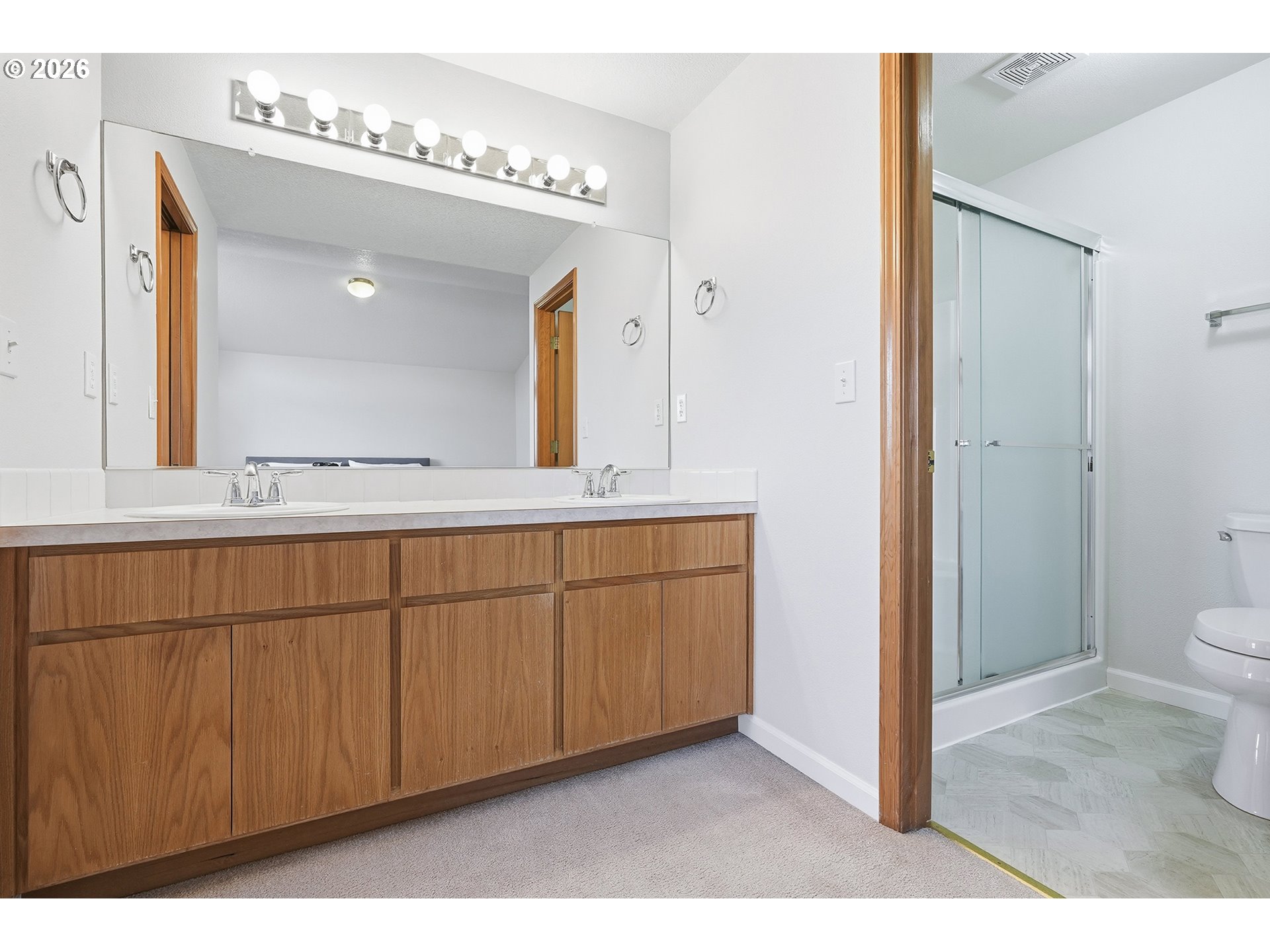 1579 Southwest 213th Avenue Beaverton, OR 97003 - Photo 36 of 48 a bathroom with a sink and a mirror