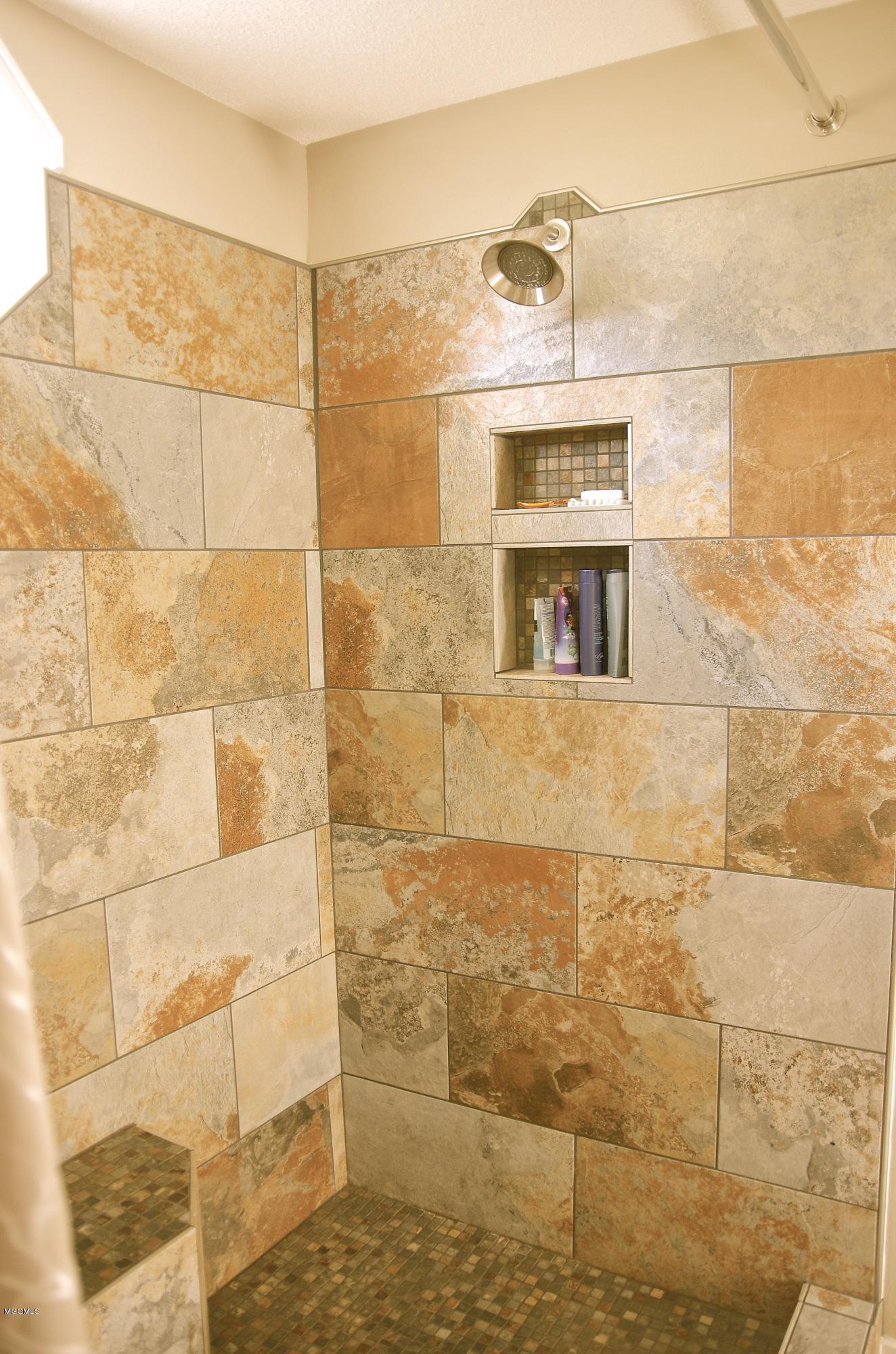 13628 Wolf River Road Gulfport, MS 39503 - Photo 27 of 47 Master Walk in Tile Shower