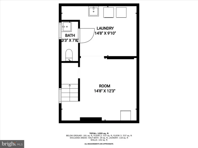 a picture of a bench in a white building